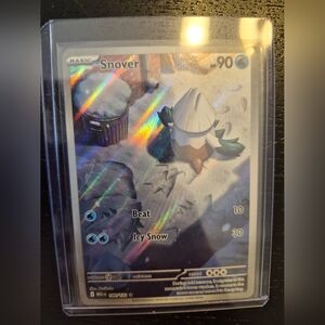Snover Pokémon Card Holographic Water-Type - White & Green